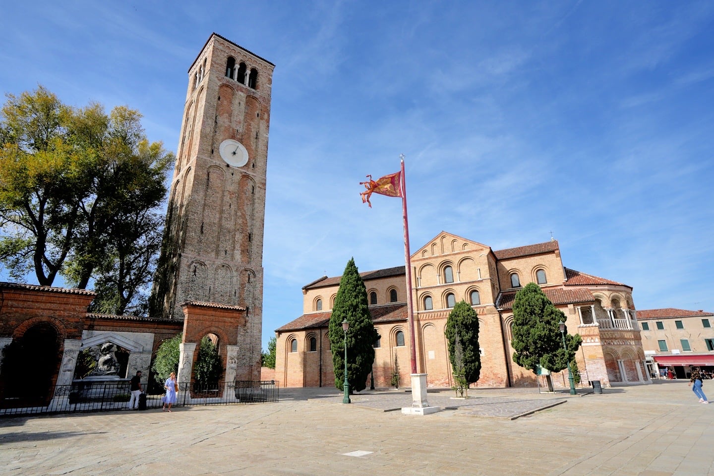 old bell tower in Murano Venice Italy